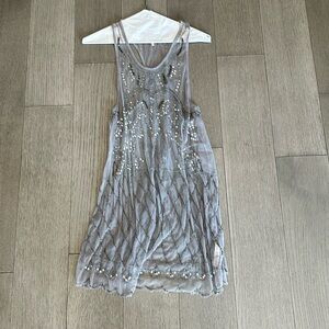 Free People Sheer Beaded Dress XS